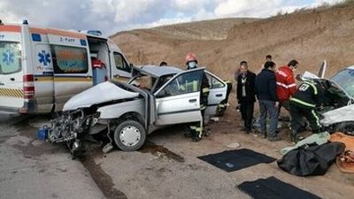 تصادف مرگبار پژو با تابلوی راهنمایی در شیراز