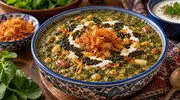 طرز تهیه آش اسفناج با عدس