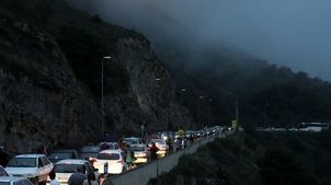 انسداد ۲۴ ساعته محور کندوان به علت عبور احشام