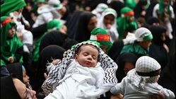 اجتماع شیرخوارگان حسینی در حرم امام رضا + فیلم