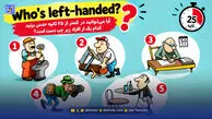 معما؛ آیا می توانید در کمتر از 25 ثانیه حدس بزنید کدام یک از افراد زیر چپ دست است؟