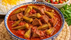 طرز تهیه خورشت بامیه با گوشت; غذای سنتی و خوشمزه ایرانی 