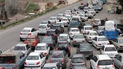 ترافیک سنگین در جاده چالوس/ اعمال محدودیت تردد از ساعت ۱۴