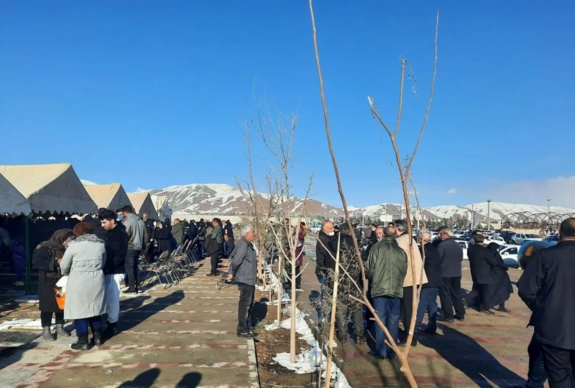 گوشه ای از بهشت بی بی سکینه در زمستان؛ منبع عکس: گوگل‌مپ؛ عکاس: Shahram reporter