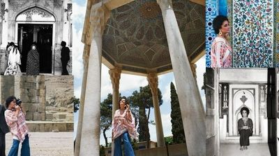 عکس یادگاری الیزابت تیلور با هواپیمایی ایران ایر