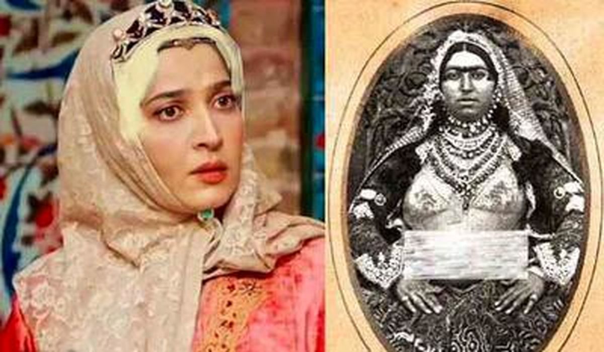 سفر به تاریخ؛ مادر مظفرالدین شاه در پیری در کنار خواجه‌هایش