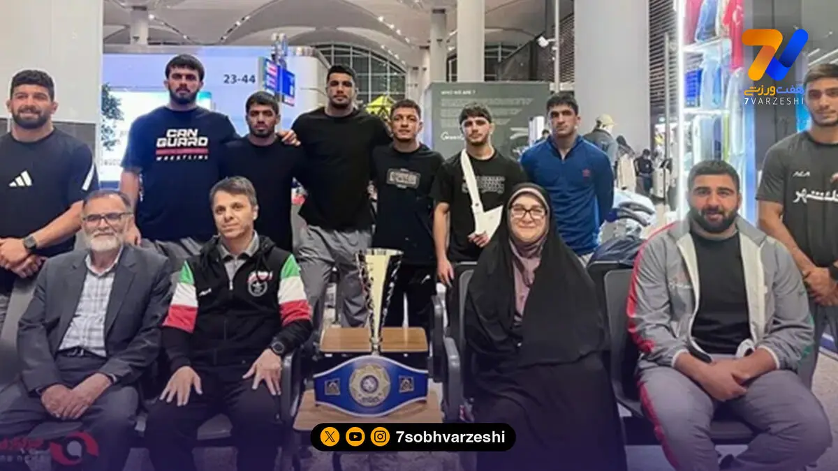 استقبال معاون وزیر ورزش از قهرمانان کشتی فرنگی امید ایران