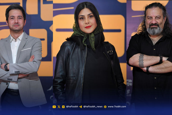 عصر سینما | آزاده صمدی و نجم الدین شریعتی در اکران فیلم بچه مردم