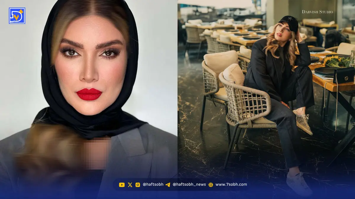 استایل پاییزی متین ستوده تازه عروس سینمای ایران با کلاه کپ و کت شلوار