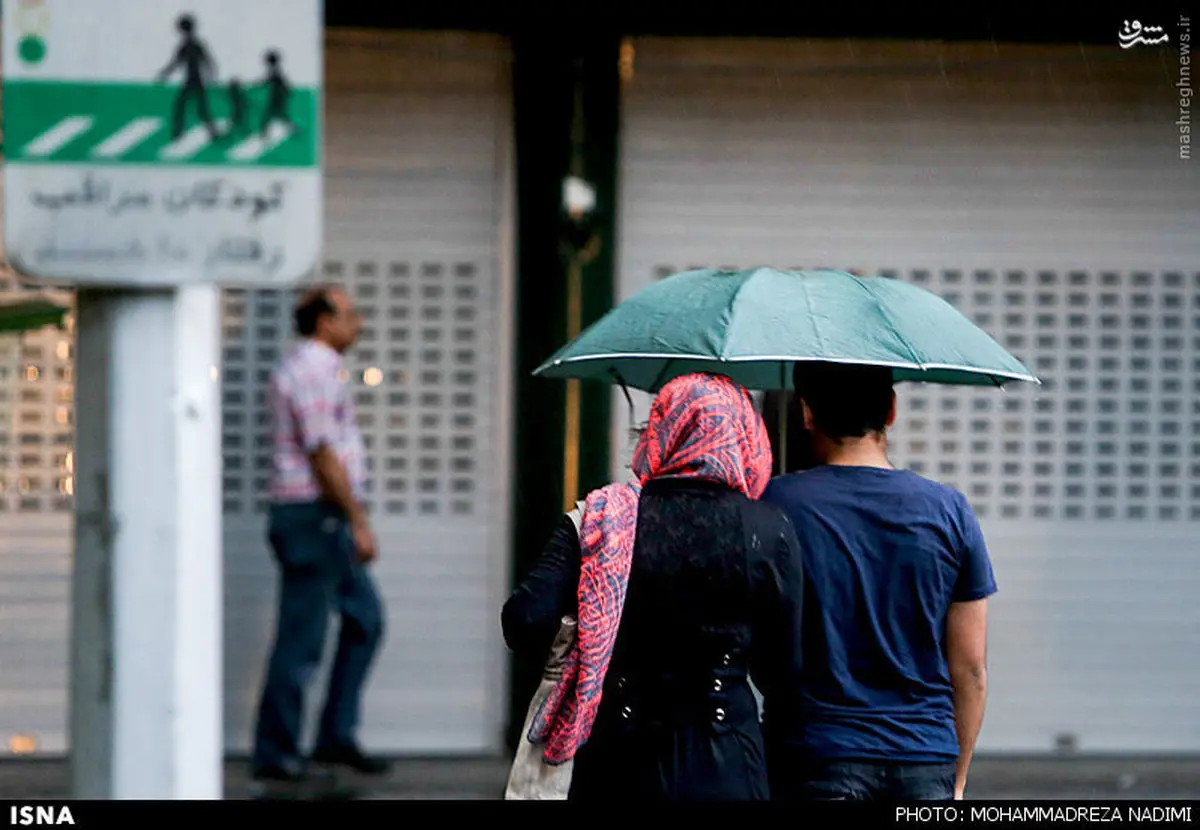 تماشا کنید؛ تصاویری شگفت‌انگیز از تهران بارانی