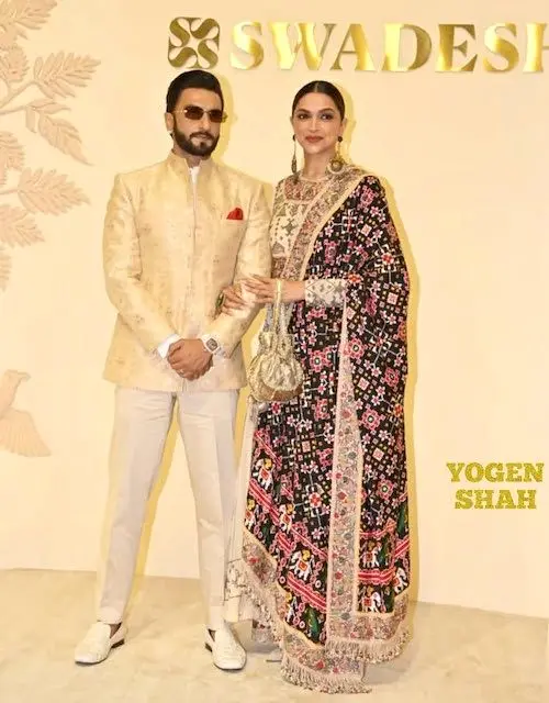 ساری گلدوزی‌شده دیپیکا