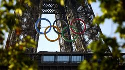 عکس| نصب ۵ حلقه مشهور المپیک روی برج ایفل