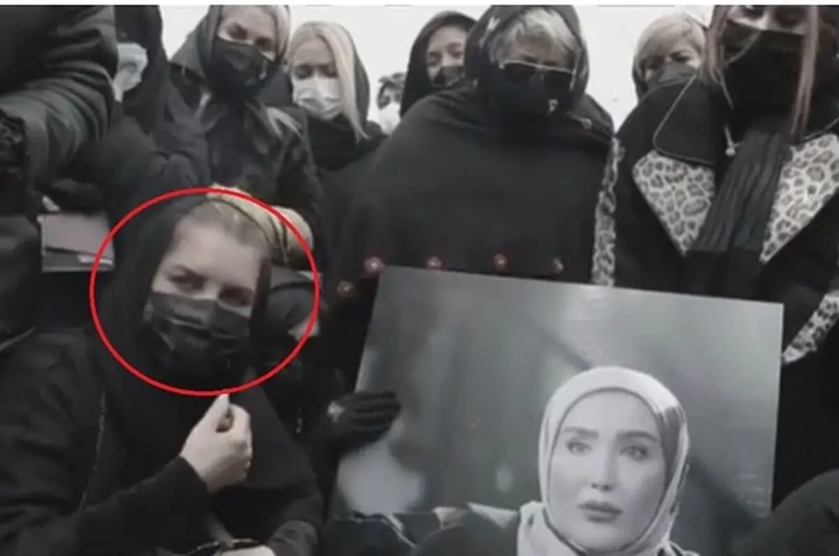 (عکس) تصاویری از حضور رعنای سریال دلنوازان در مراسم خاکسپاری دخترش ستایش