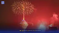 نگاهی به برج میلاد در شب 22 بهمن