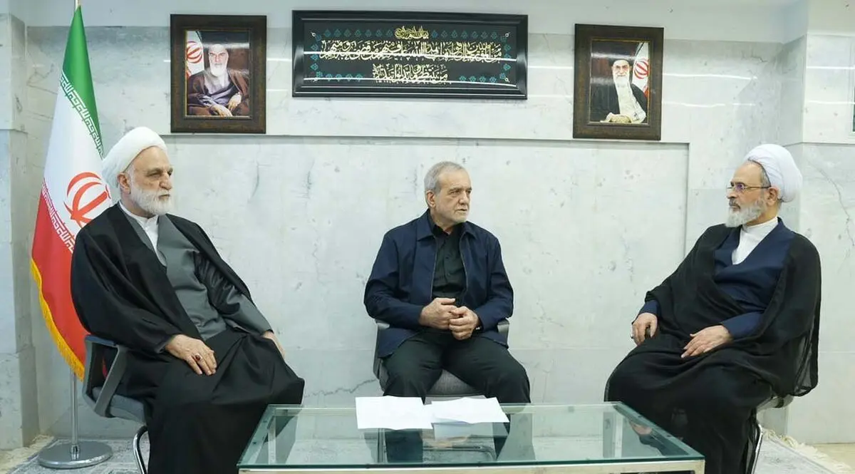 برگزاری دومین جلسه شورای موقت رهبری با حضور پزشکیان، اژه‌ای و اعرافی