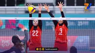 پیروزی دختران والیبال ایران مقابل تاجیکستان