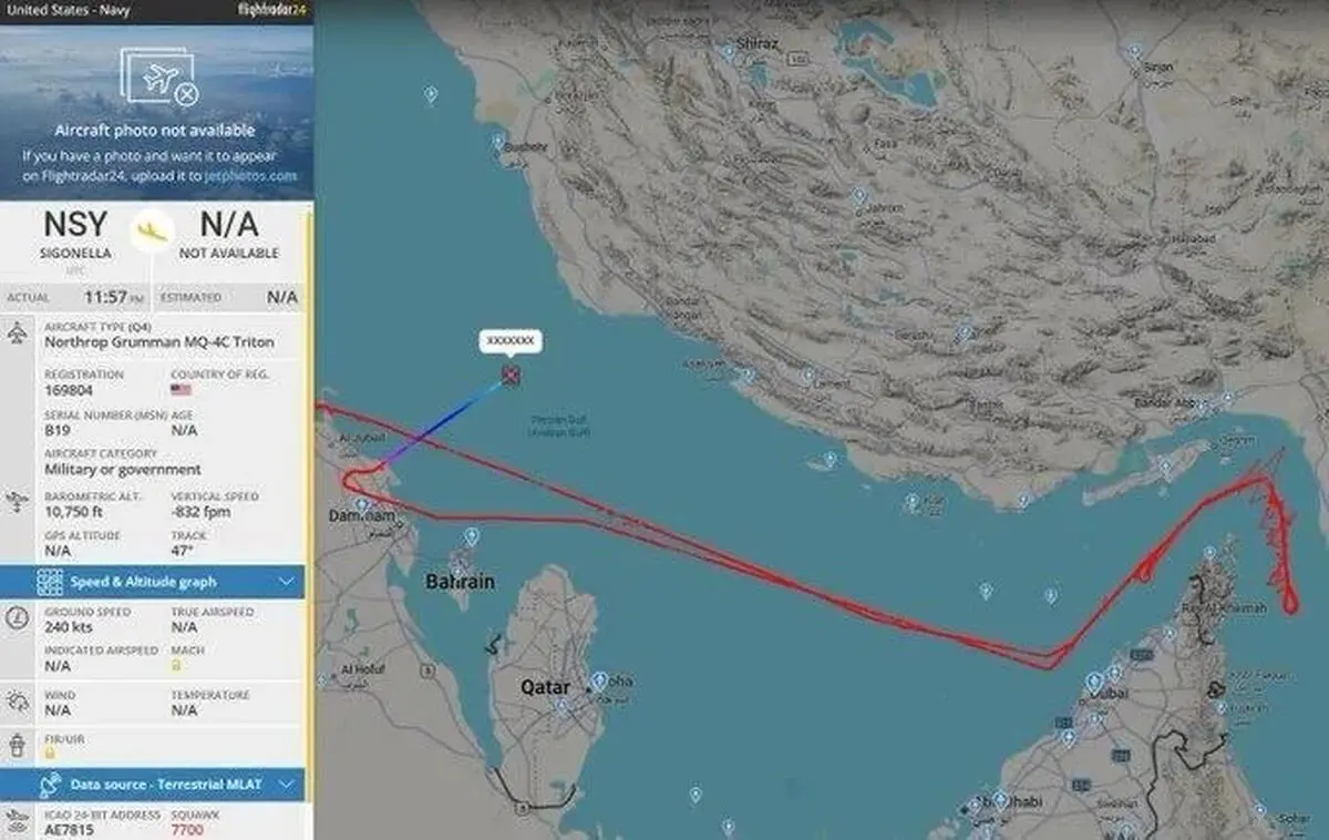 ناپدیدشدن پهپاد ۲۰۰ میلیون دلاری آمریکا در تنگه هرمز