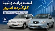 قیمت پراید و تیبا کارکرده امروز دوشنبه 28 اردیبهشت 1405