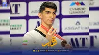 قاب | آرین سلیمی و پرچم ایران روی سکوی اول آسیا