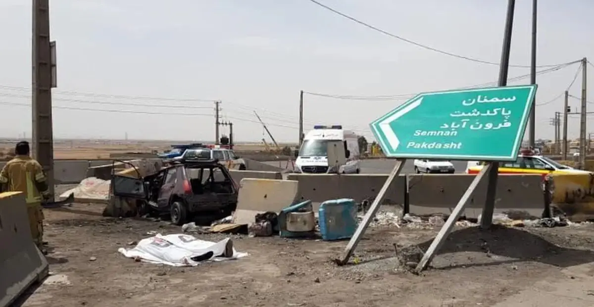 واژگونی مرگبار پژو ۴۰۵ / ۷ نفر راهی بیمارستان شدند