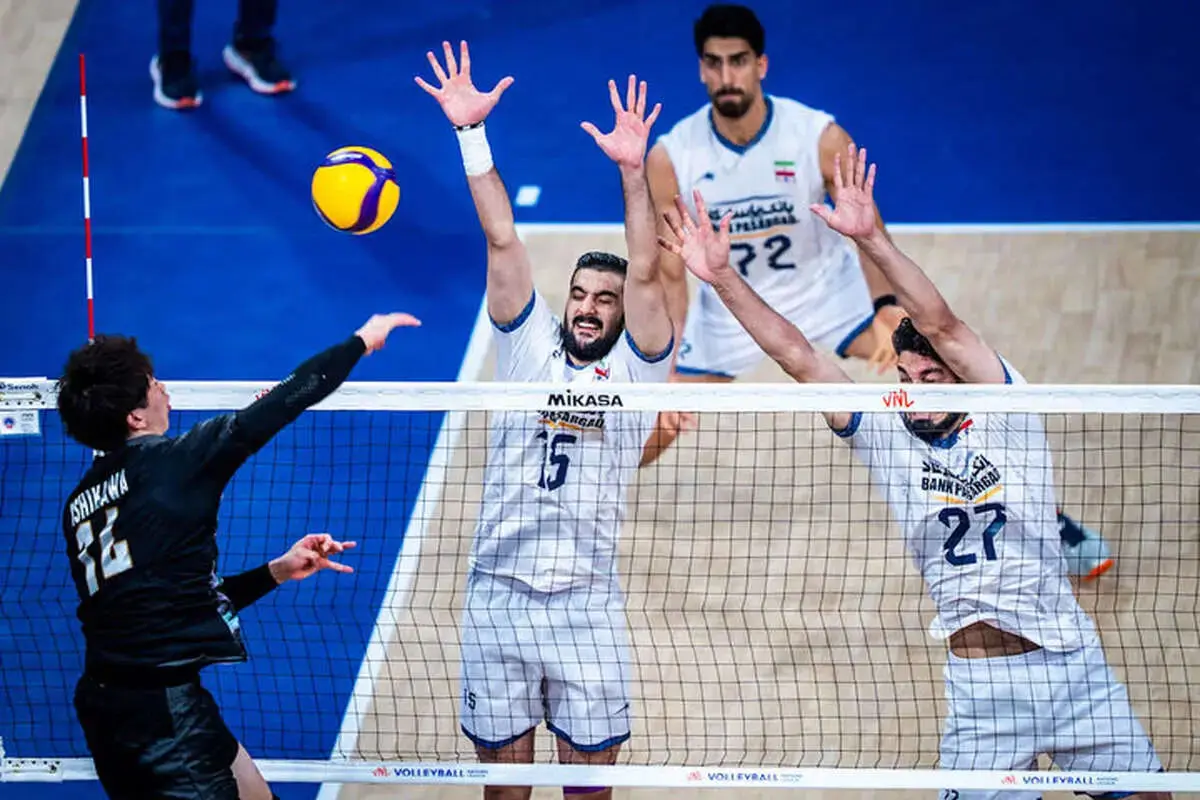خلاصه والیبال ایران 2 - 3 ژاپن در لیگ ملت های ۲۰۲۶