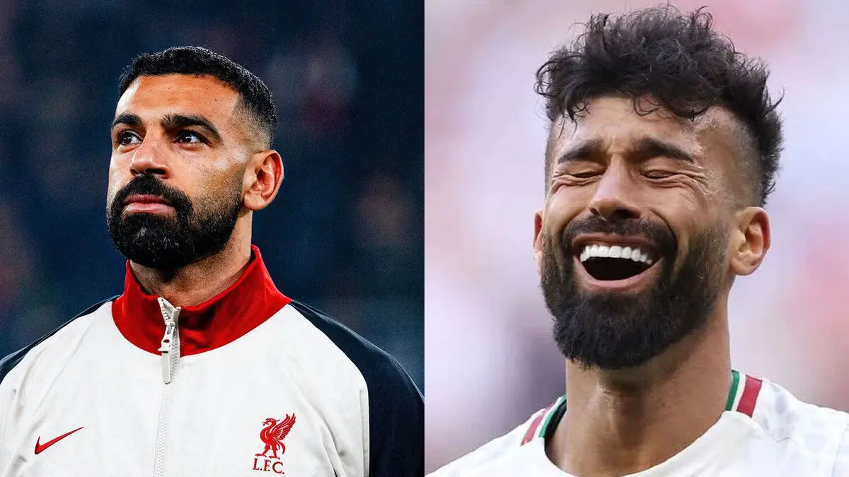 عکس| لحظه احساسی دلداری محمد صلاح به رامین رضاییان