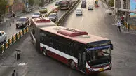 تصادف یک اتوبوس‌ بی‌.آر.تی تهران با ۷ خودرو و موتور در خیابان ولیعصر