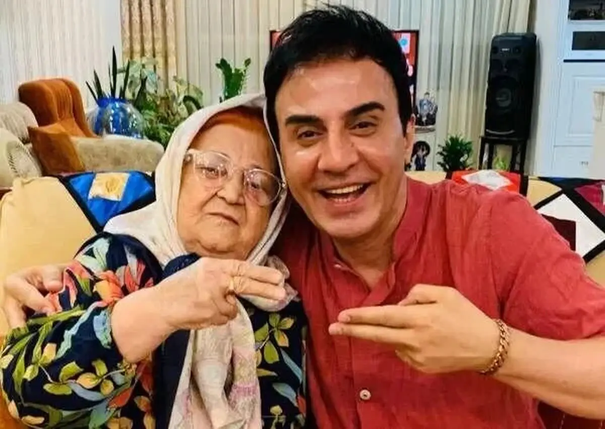 عکس جشن تولد امیر محمد با «عمو پورنگ و مادرش»؛ سال 84
