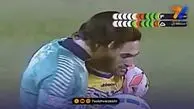 درگوشی رحمتی به پیام صادقیان قبل از زدن پنالتی