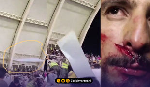 حادثه وحشتناک برای یک هوادار در ورزشگاه پارس شیراز