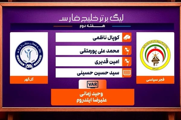 کارشناسی داوری دیدار فجرسپاسی - گل گهر