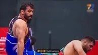 عکس | حسن یزدانی، شیرشاه ایران با دوبنده آبی
