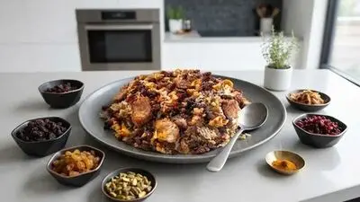 چگونه رب پلو شیرازی با مرغ، گردو و رب انار درست کنیم؟