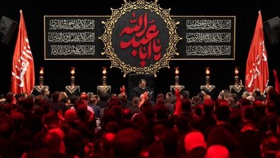 حضور فرزند یک‌ماهۀ شهید حملۀ صهیونیستی در شیرخوارگان حسینی + فیلم
