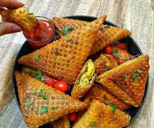 طرز تهیه سمبوسه اصلی جنوب با سس مخصوص