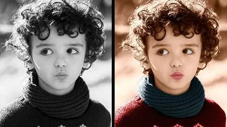 نحوه رنگی کردن عکس در فتوشاپ تنها با چند کلیک