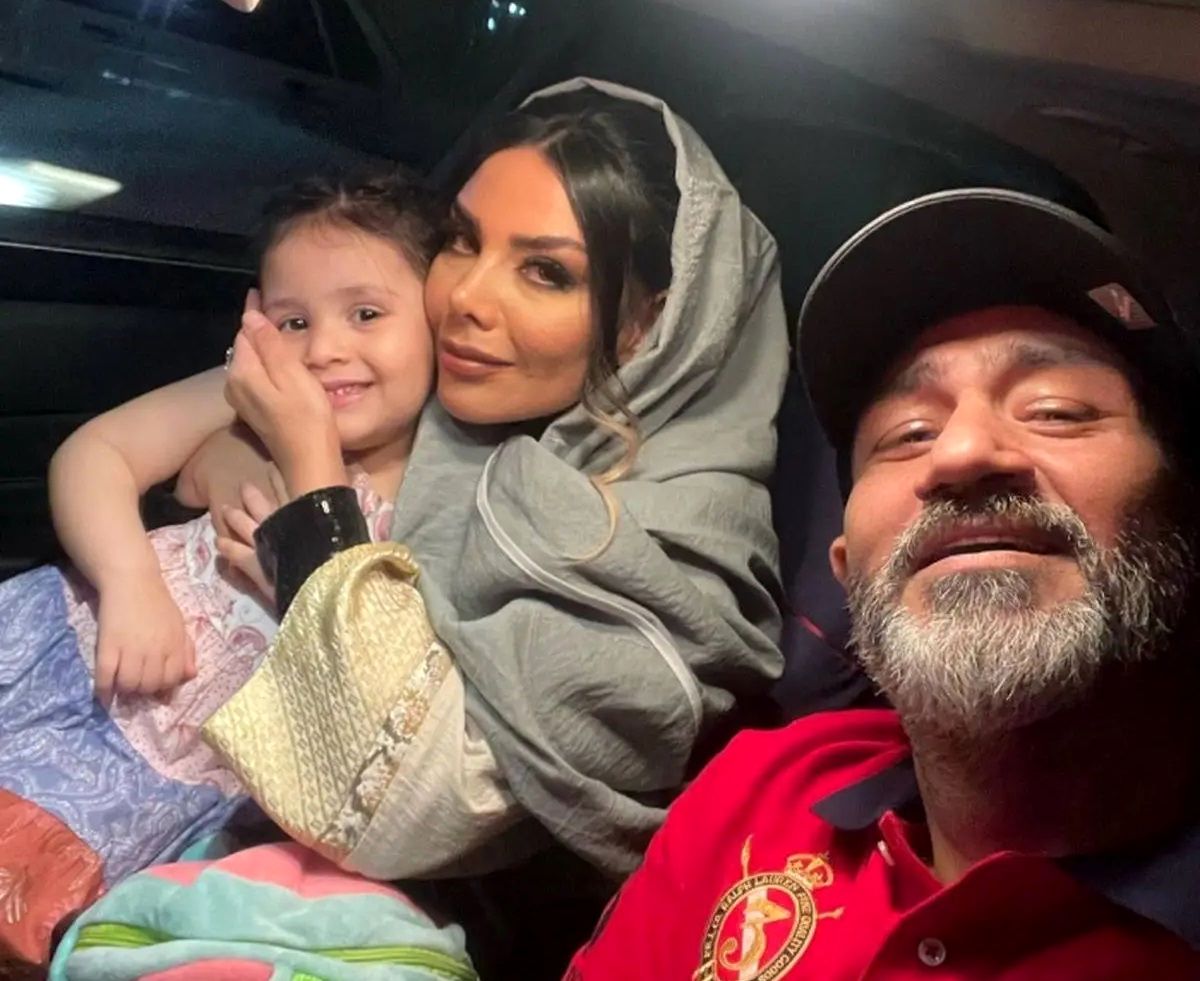 شوخی بامزه هانا با پدرش مهران غفوریان + عکس