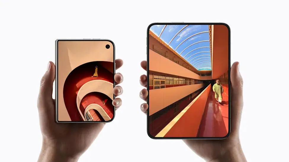 After months of rumors, Apple's first foldable phone, the iPhone Duo, is here.