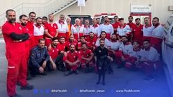 رضا کیانیان در صف امدادگران هلال احمر + ویدیو