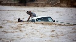 سیل شدید در فیروزکوه + فیلم