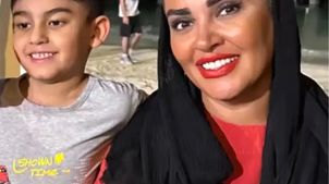 عکس جدید زیبا بروفه در کنار پسر نازش