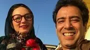 تصویر سحر ولدبیگی و نیما فلاح در رستورانی که در آن کار می‌کنند