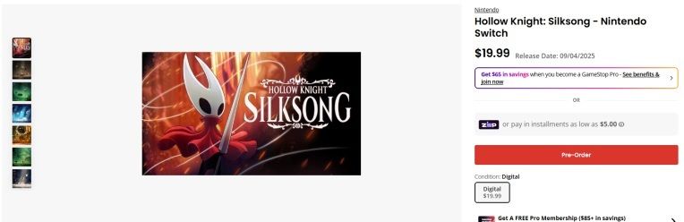 قیمت شوکه‌ کننده‌ بازی Hollow Knight: Silksong توسط گیم‌استاپ فاش شد [تایید شد] - گیمفا