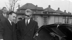 محمدرضا پهلوی و زن دومش در سفر شمال کشور