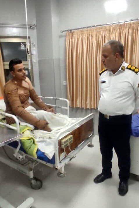 اولین عکس از قربانی آتش زدن مامور پلیس راه مشهد