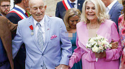 ازدواج کهنه‌سرباز ۱۰۰ ساله آمریکایی با نامزد ۹۶ ساله‌‌اش