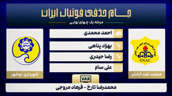 کارشناسی داوری دیدار صنعت نفت آبادان - شهرداری نوشهر
