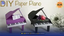 آموزش مرحله به مرحله ساخت کاردستی پیانو با کاغذ