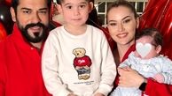 قاب خانوادگی زوج مشهور ترک پربازدید شد؛ فاحریه اوجن در کنار بوراک اوزچویت و پسرش