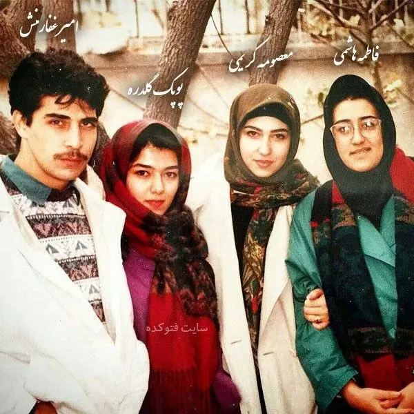 عکس قدیمی پوپک گلدره کنار همسرش ایمر غفارمنش